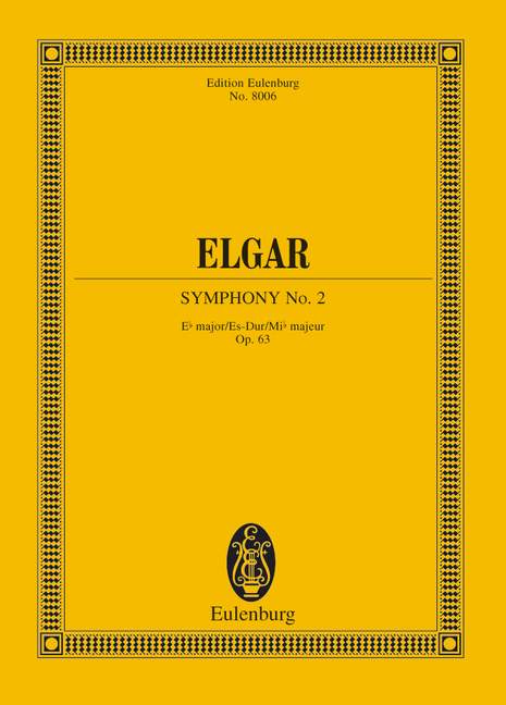 Elgar: Symphony No. 2 Eb major Opus 63 (Study Score) published by Eulenburg